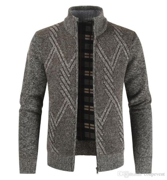 

cardigan winter mens sweaters long sleeve stand collar patchwork color mens sweaters casual slim male outerwear, White;black