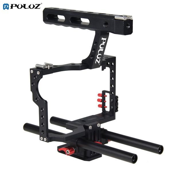 

puluz pu3010 durable aluminum camera cage handheld ergonomic handle steadicam stabilizer suitable for a7 a7s a7r2