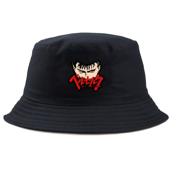

men's bucket hat berserk anime women boys cool fisherman cap summer casual harajuku hip hop sports hunting hiking panama hat