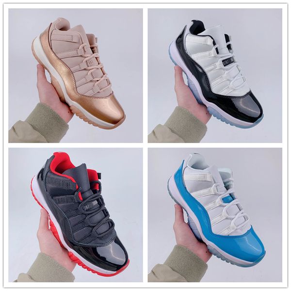 

2020 new jumpman 11 vintage low derek white black red navy gum pink basketball shoes for men wome 11s sports sneakers size 36-47