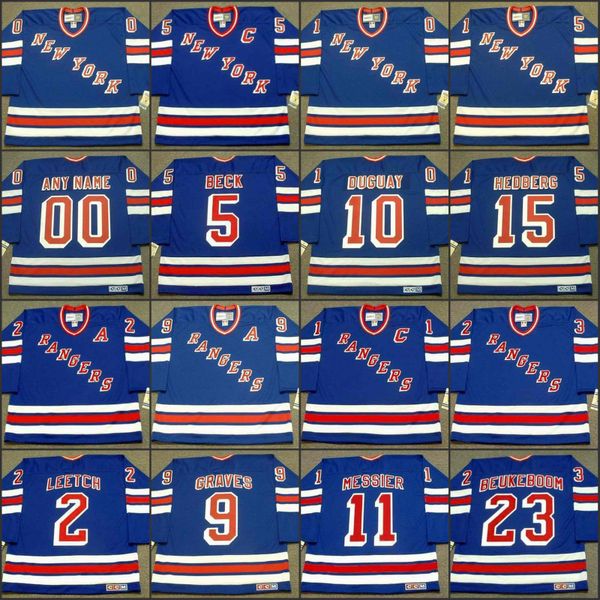 

нью-йорк рейнджерс 2 брайан летч 5 барри бек 9 адам грейвс 10 рон дугуэй 11 марк мессье 15 андерс хедберг джефф бикебом, Black;red