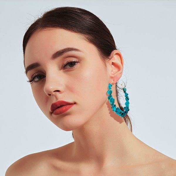 

hoop earrings 50mm big smooth circle earrings kallaite loop for women jewelry, Golden;silver