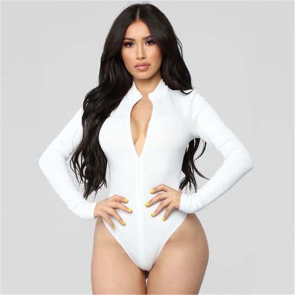 

women clubwear long sleeve v neck bodysuits bodycon party bodysuit knitted short romper large size, Black;white