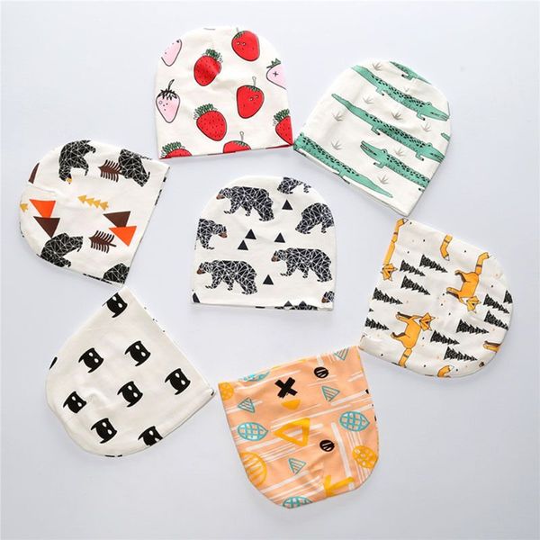 

for newborn baby boys girls beanie hat knit cotton cartoon bear print infant caps child children's hats p31b, Yellow