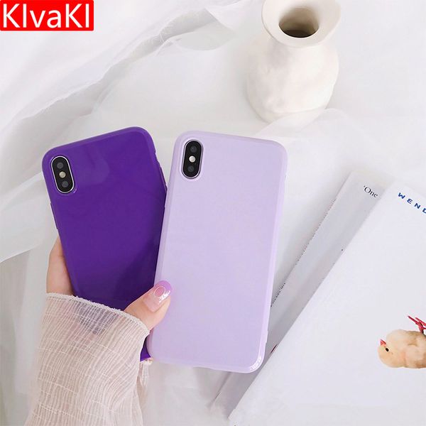 

ultra thin color tpu silicone glossy case for iphone 7 8 6 6s plus x 5 5s se soft back cover for iphone x xs max xr 11 pro case
