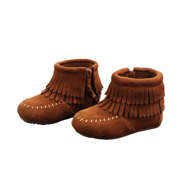 Girls Boots Thick Warm Shoes For Girls Top Quality Baby Zipper Snow Boots Winter
