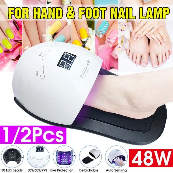 

48w 30 leds uv led lamp nail dryer for hand foot gel polish drying fingernail toenail led lamp polish manicure nail art tool