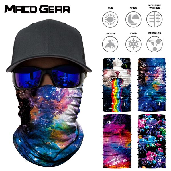 

3d seamless outdoor magic neck gaiter face shield sport fishing cycling hunting biker headband bandana tube scarf men women mask, Black