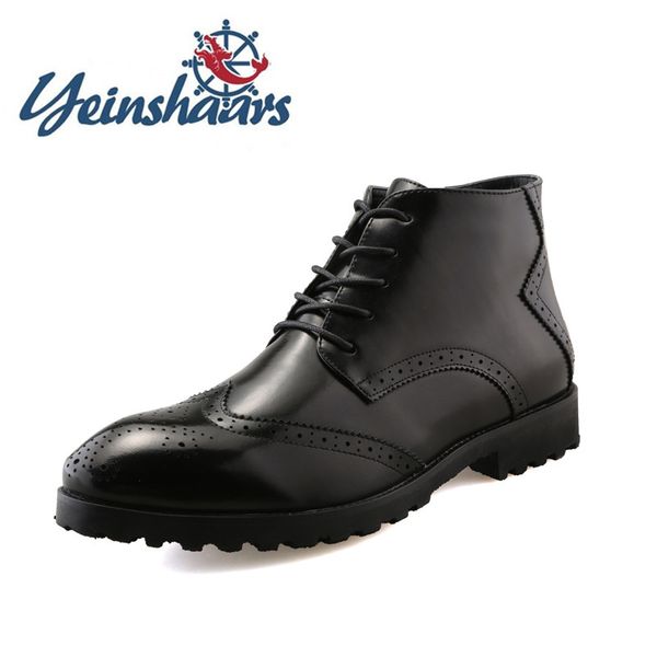 

2020 fashion man formal dresses shoes breathable lace up leather men shoes business high wedding, Black