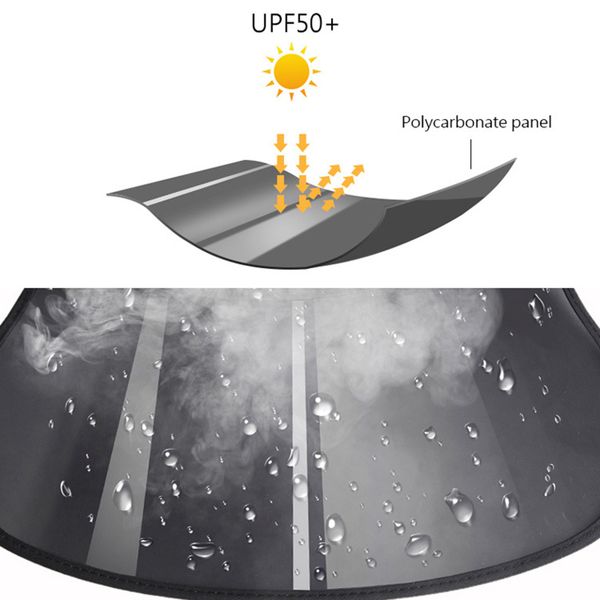 

portable adjustable uv protect hat folding sun visor hat soft breathable for outdoor activities camping hiking fishing travel, Black;white