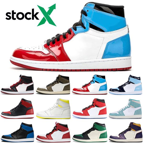 

air jordan retro travis scott 1 1s men basketball shoes bloodline stock x fearless spiderman discount mens trainers sport sneakers, White;red