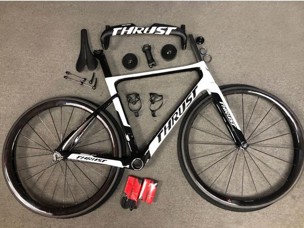 

bikes thrust 2021 highway bicycle complete carbon road bike without groupset part 700c wheelset 25c tire