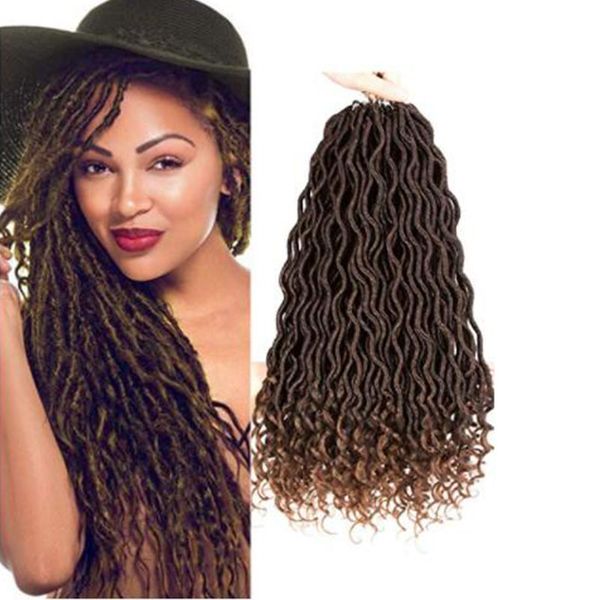 

вьющиеся волосы faux locs вязание крючком глубокая волна плетение волос с вьющимися концами вязание крючком goddess locs синтетические косич, Black