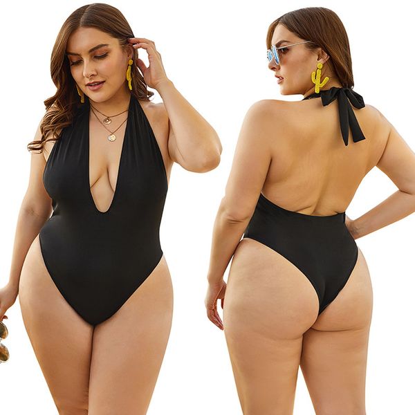 

womens designer large size one-piece swimsuit printed bikini swimsuit, White