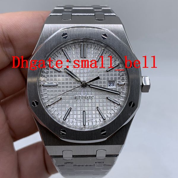 

new factory new product quality 15400st men 316l stainless steel watch 42mm imported 3120 automatic mechanical men's hardcover watch, Slivery;brown