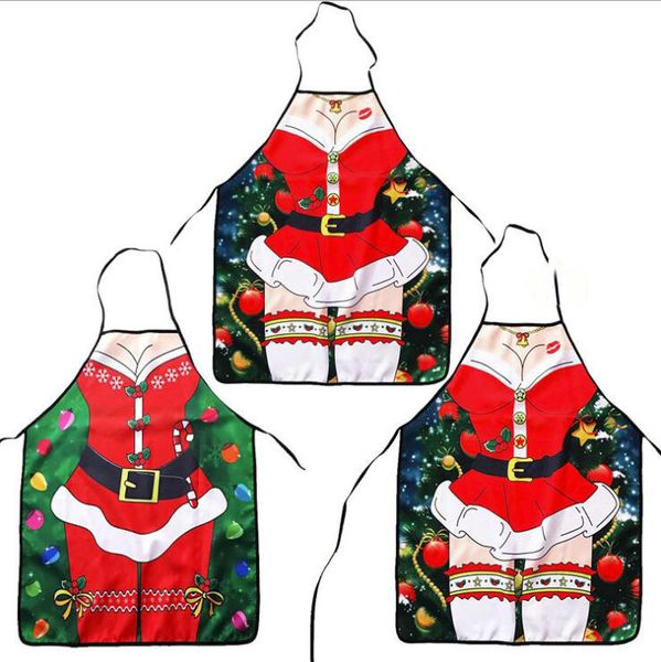 

christmas decorations ladies men aprons for adults dinner party cooking apron kitchen accessories deer new year supplies