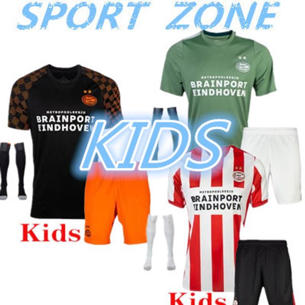 

19 20 eindhoven soccer jerseys kits kids black h.lozano maxi pereiro l.de jong 2019 2020 home men set jersey football shirts
