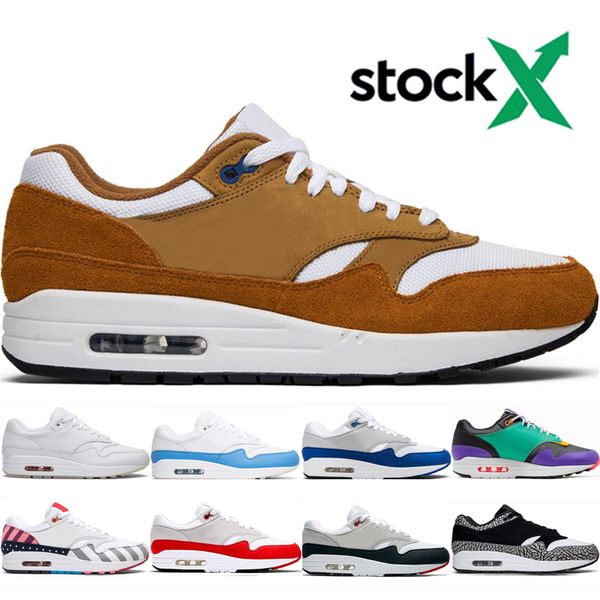 

87 men anniversary 1 og running shoes mens yellow atomic teal white red parch bred elephant sneaker trainer sports shoes 36-45
