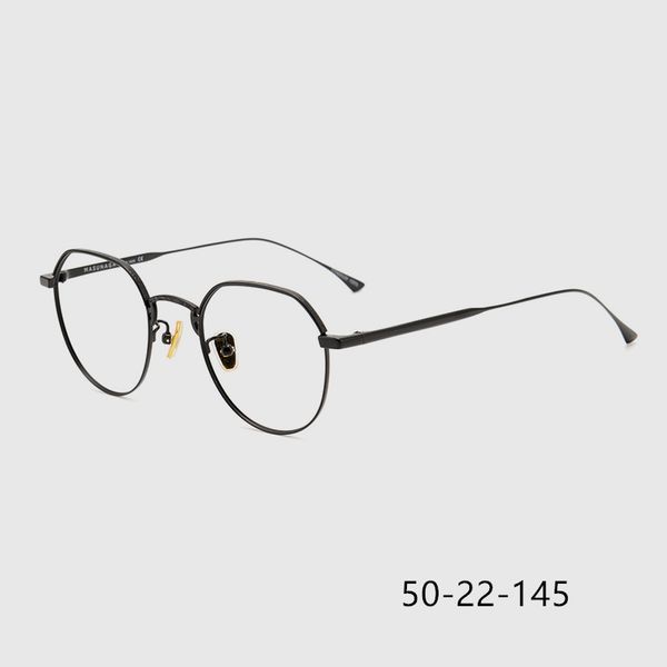 

titanium glasses frame men optical japan eyewear fashion myopia glasses round eyeglasses monturas de lentes mujer, Black