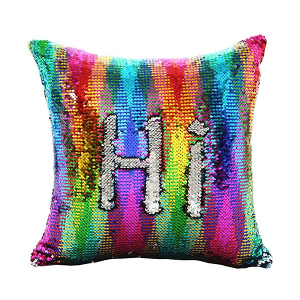 

sequin pillow case cover mermaid pillow cover glitter reversible sofa magic double reversible swipe cushion cover 23 design