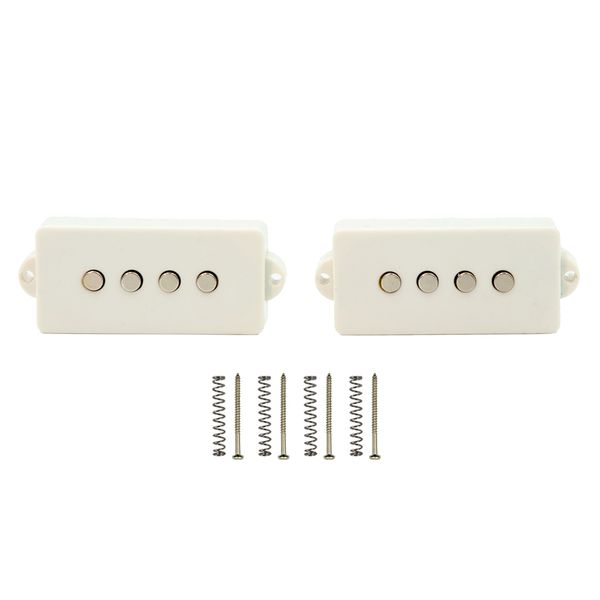 

2 pieces small 4 string electric bass pickup set white