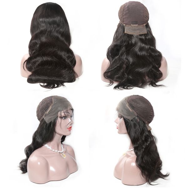 

lace front human hair wigs 13by6 deep line swiss lace human hair wig virgin human hair half wig, Black