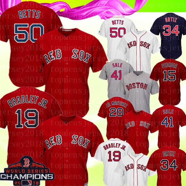 

Boston 50 Mookie Betts Red Sox 19 Jackie Bradley Jr. Jersey 28 JD Martinez 16 Andrew Benintendi 34 41 Sale Jerseys