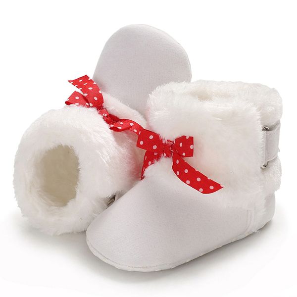 

winter baby boys girls shoes Soft Booties Bow Pure Color Snow Boots Toddler Warm Shoes For Girl Anti-slip Cotton booties