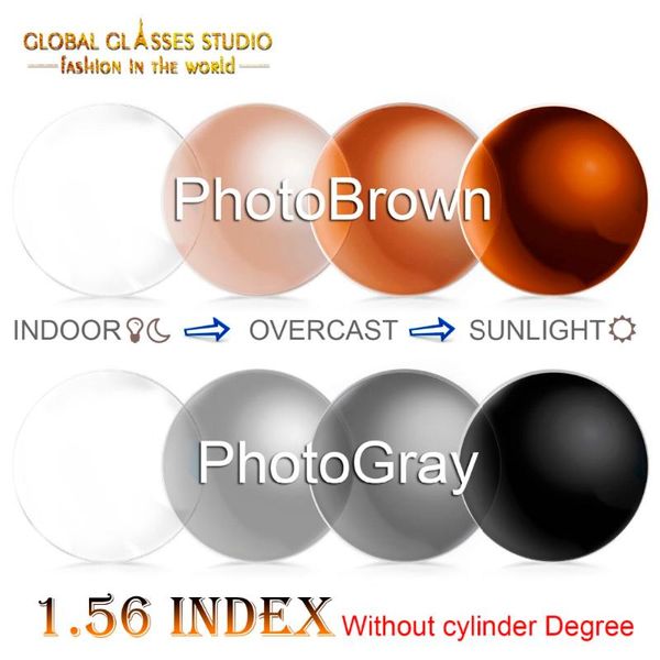 

1.56 index myopia rx lens without cylinder cyl ptropic fast color changing lens anti-reflective coating lenses lm56bsnocyl