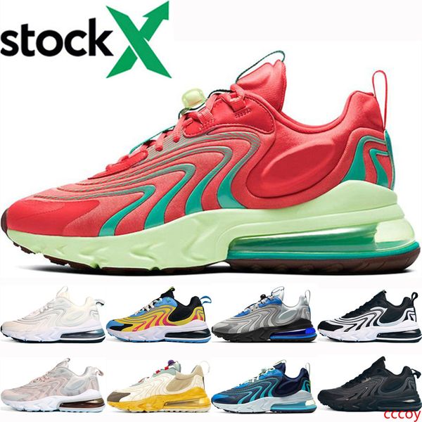 

react eng men women running shoes stock x red cactus trails bauhaus triple black white oreo mens trainer sport sneakers size 36-45
