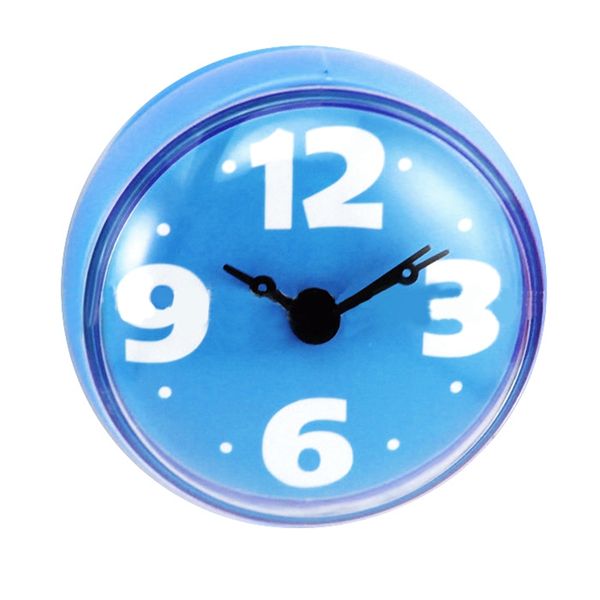 

bathroom kitchen waterproof sucker clock shower suction cup fashion home wall clocks