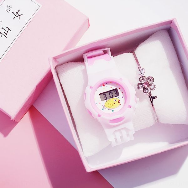 

cartoon children's girl electronic watch children students' leisure trend simple and atmospheric children's electronic watch, Blue