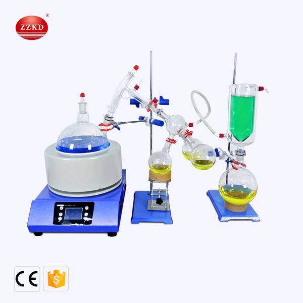 

zzkd laboratory electric heating jacket with magnetic stirring in the 2l short diameter rectification device include cold wells