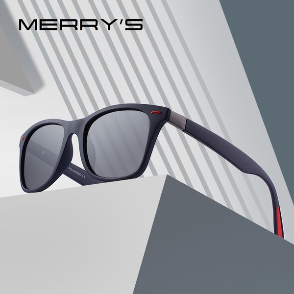 

merrys design men women classic retro rivet polarized sunglasses lighter design square frame 100% uv protection s8508 t200615, White;black