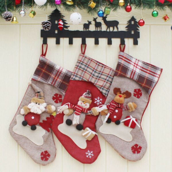 

christmas stocking mini sock santa claus candy bag xmas tree hanging decor gift