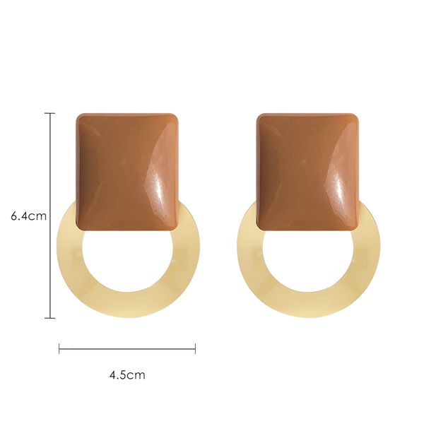 

2019 new style personality temperament atmospheric acrylic earrings j190628, Golden