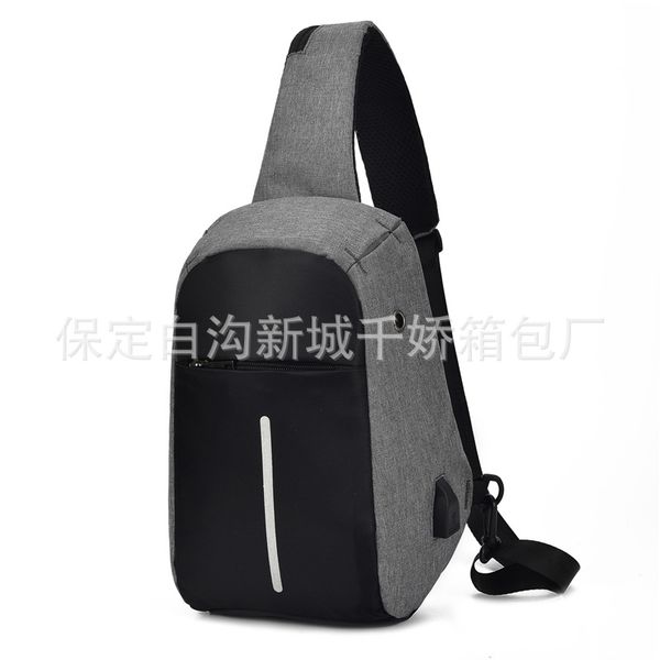 

men chest pack 2020 new style anti-theft chest bag shoulder usb shoulder bag sports leisure pack