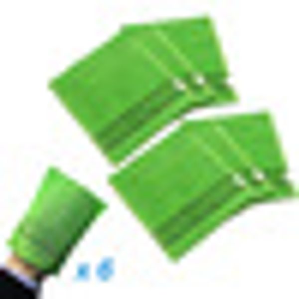 

fiber cloth towel scrub exfoliating massage washcloth 6pcs shower bath gloves double sided green durable practical
