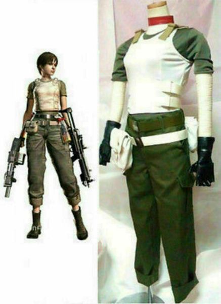

resident evil -rebecca chambers cosplay costume full set:ing, Black;red