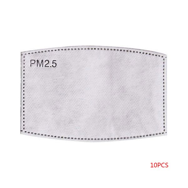 

5 слоев маска фильтр вставка анти-пыль анти-загрязнение воздуха pm 2.5 лицо пылезащитная маска замена фильтра 10 шт