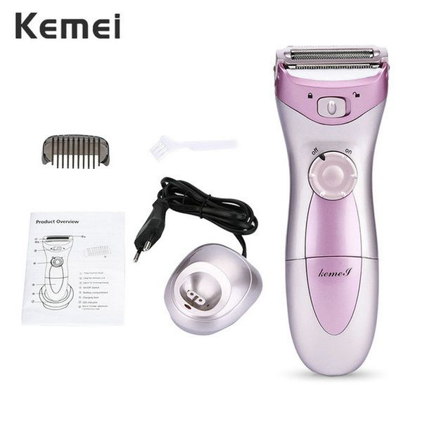 

kemei 200a rechargeable epilator lady shaver razor washable women depilatory hair removal bikini trimmer female shaving machine 110v-240v lf