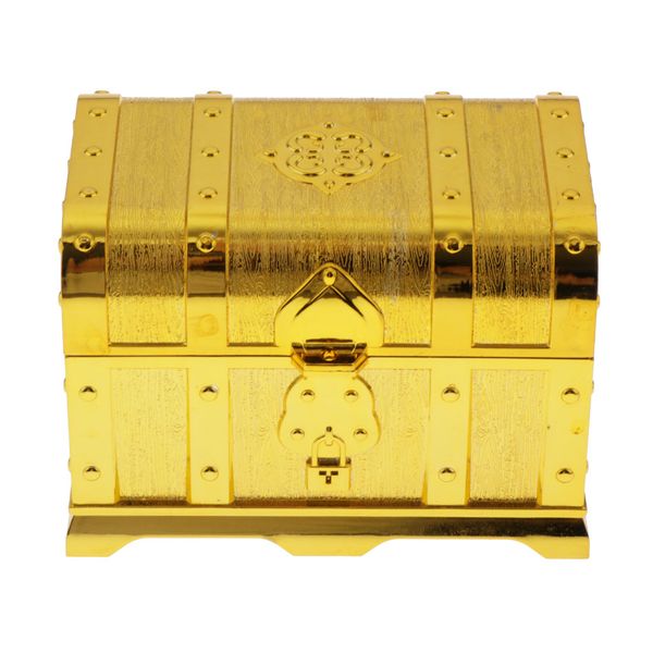 

treasure chest tin box lock 14x9.8x9.8cm storage decorative keepsake box