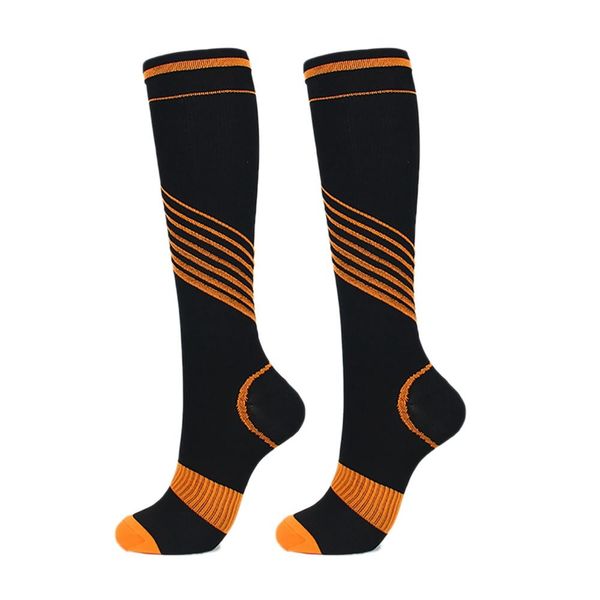 

sports socks running marathon cycling socks long compression breathable basketball football pain relief men sport running, Black