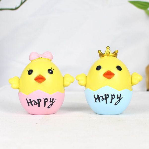 

eggshell chick baby birthday cake ornaments creative resin craft car decoration automotive interior accessories