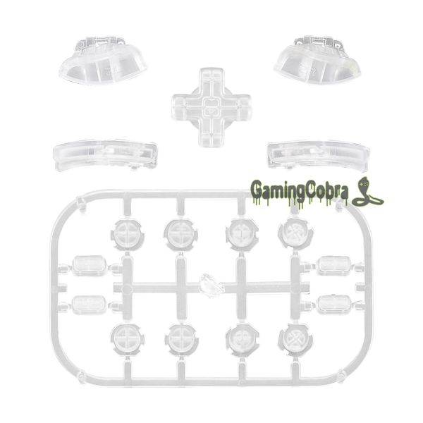 

transparent clear replacement d-pad abxy keys sr sl l r zr zl trigger full set buttons w/ tools for nintendo switch joy-con