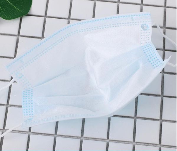 

50 шт одноразовые нетканые маски для лица пылезащитные 3-слойные маски с ушками для домашнего использования удобная защитная маска 06