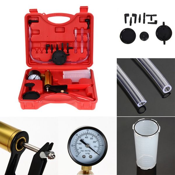

car auto hand held vacuum pistol pump brake bleeder adaptor fluid reservoir tester kit 2 in 1 tool kits