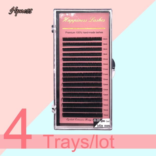 

16rows mix length makeup natural individual long soft classic eyelash extension for professionals 100% handmade 4trays