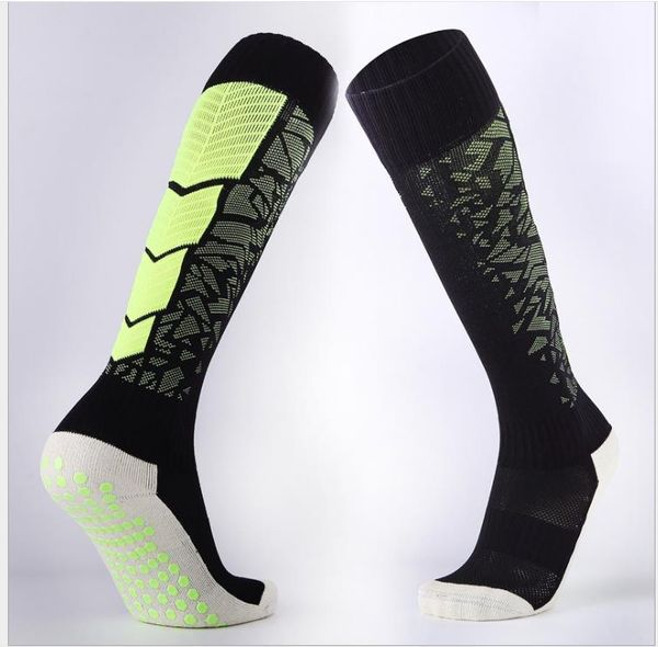 

new thick towel bottom deodorant sweat long tube rubber slip socks, Black