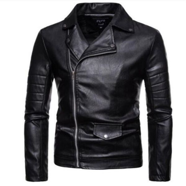 

2018 new winter men genuine leather jacket slim fit waterproof warm male jackets coats motorcycle hip hop clothing, Black